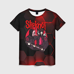 Женская футболка Slipknot art black