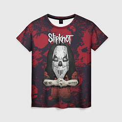 Женская футболка Slipknot dark red