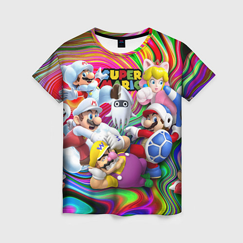 Женская футболка Super Mario - Gaming aesthetics - Collage / 3D-принт – фото 1