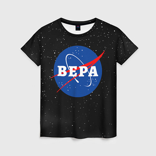Женская футболка Вера Наса космос / 3D-принт – фото 1