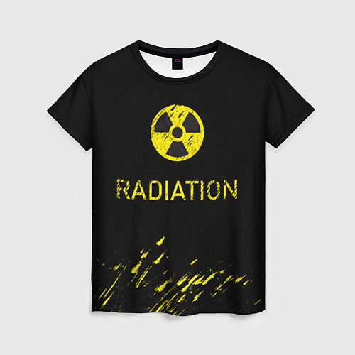 Женская футболка Radiation - радиационная опасность / 3D-принт – фото 1