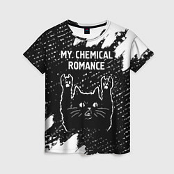 Футболка женская Группа My Chemical Romance и рок кот, цвет: 3D-принт