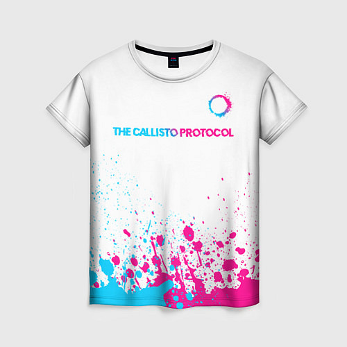 Женская футболка The Callisto Protocol neon gradient style: символ / 3D-принт – фото 1