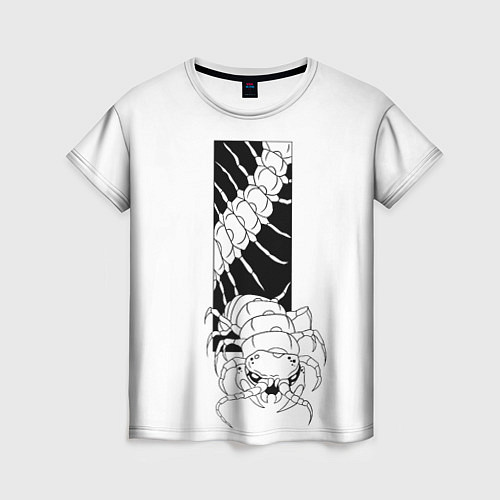 Женская футболка Живущая сколопенрда / 3D-принт – фото 1