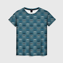 Женская футболка Объёмные полосы - оптическая иллюзия