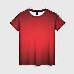 Женская футболка Красно-черная затемняющая виньетка