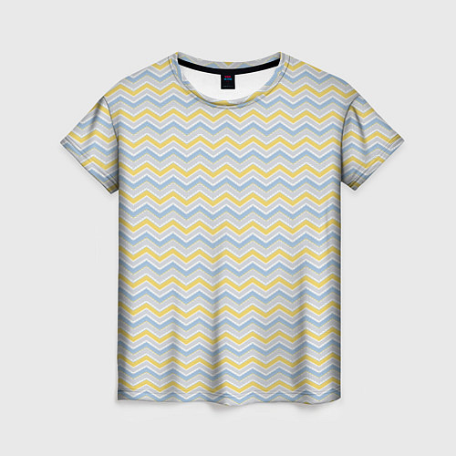 Женская футболка Полосатый зигзаг узор / 3D-принт – фото 1