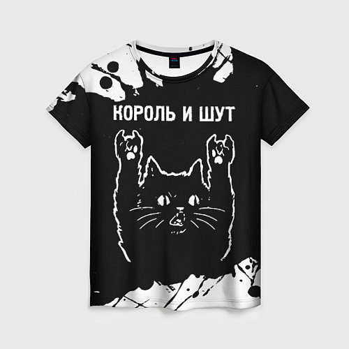 Женская футболка Группа Король и Шут и рок кот / 3D-принт – фото 1