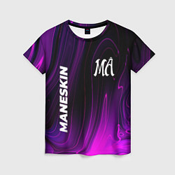 Женская футболка Maneskin violet plasma