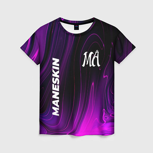 Женская футболка Maneskin violet plasma / 3D-принт – фото 1