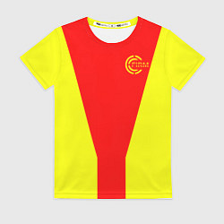 Женская футболка FIRM желто-красная