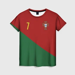 Футболка женская Роналду сборная Португалии, цвет: 3D-принт