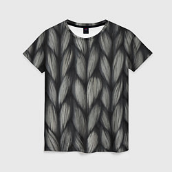 Женская футболка Грубая вязка - текстура