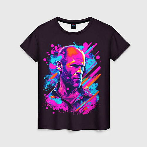 Женская футболка Jason Statham - pop art / 3D-принт – фото 1