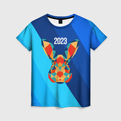 Футболка женская Кролик из мозаики 2023, цвет: 3D-принт