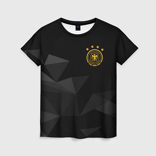 Женская футболка Сборная Германии треугольники / 3D-принт – фото 1