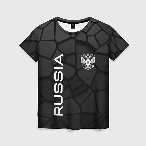 Женская футболка Черная броня Россия / 3D-принт – фото 1