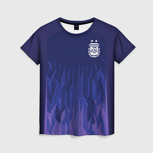 Женская футболка Сборная Аргентины ЧМ 2022 выездная / 3D-принт – фото 1