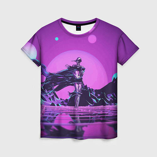 Женская футболка Фантазийный силуэт - vaporwave / 3D-принт – фото 1