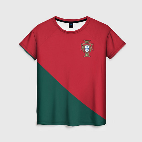 Женская футболка Форма сборной Португалии ЧМ 2022 / 3D-принт – фото 1