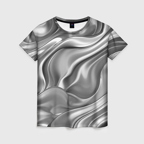 Женская футболка Плавленное серебро / 3D-принт – фото 1