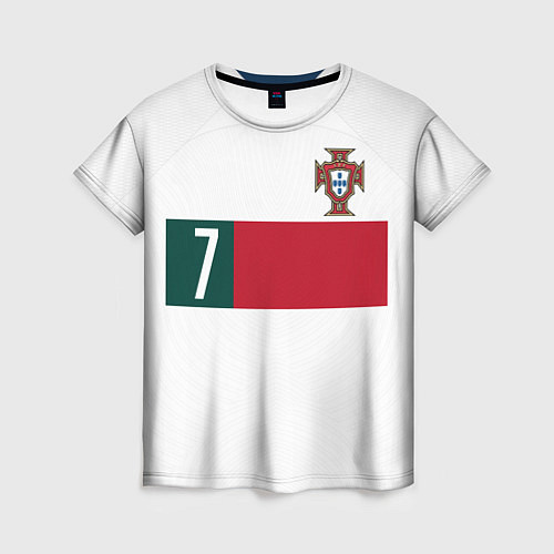 Женская футболка Роналду ЧМ 2022 Португалия выездная / 3D-принт – фото 1