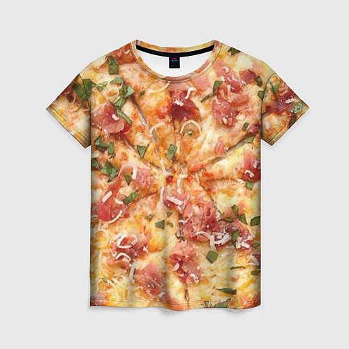 Женская футболка Вкусная пицца / 3D-принт – фото 1
