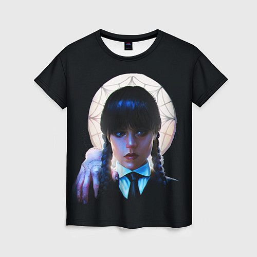 Женская футболка Уэнсдэй с рукой во мраке / 3D-принт – фото 1