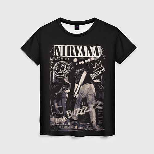 Женская футболка Nirvana bleach / 3D-принт – фото 1
