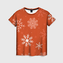 Женская футболка Orange snow