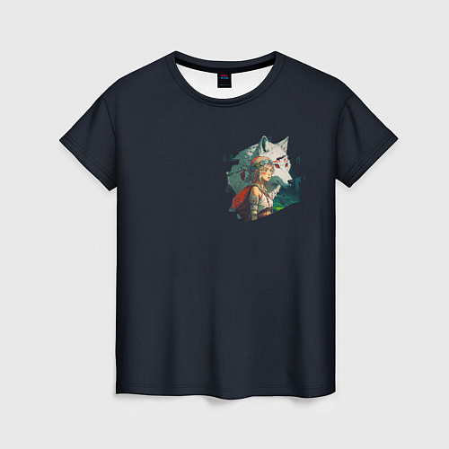 Женская футболка Повелительница зверей и дочь волчицы / 3D-принт – фото 1