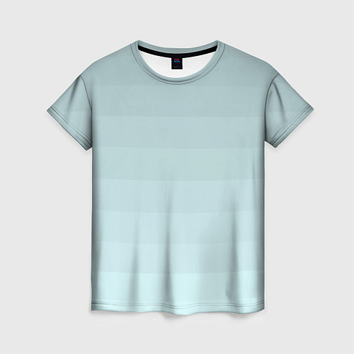 Женская футболка Голубые горизонтальные полосы, градиент / 3D-принт – фото 1