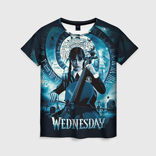 Женская футболка Wednesday Addams 2022 / 3D-принт – фото 1