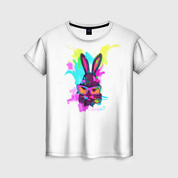 Футболка женская Rabbit casuall, цвет: 3D-принт
