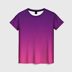 Женская футболка Фиолетово малиновый градиент