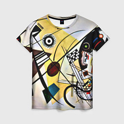 Футболка женская Поперечная линия - Василий Кандинский, цвет: 3D-принт