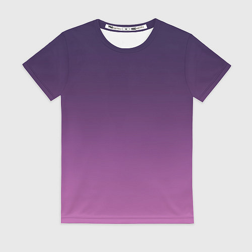 Женская футболка Пурпурный-лиловый градиент / 3D-принт – фото 1