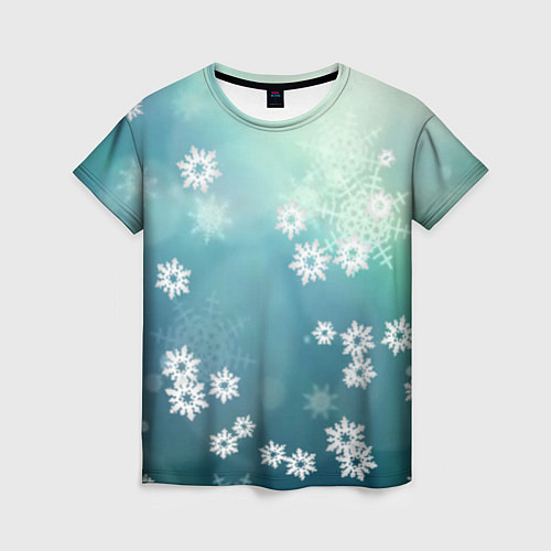 Женская футболка Снежный ветерок / 3D-принт – фото 1
