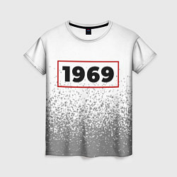 Женская футболка 1969 - в красной рамке на светлом