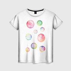 Футболка женская Мыльные пузыри, цвет: 3D-принт