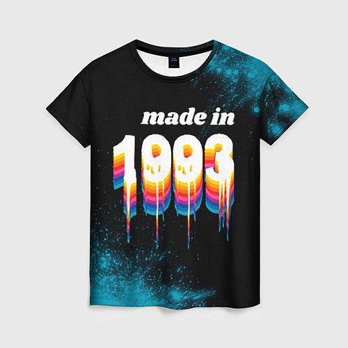 Женская футболка Made in 1993: liquid art / 3D-принт – фото 1