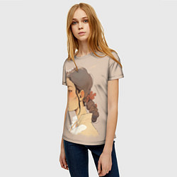 Футболка женская Аниме девушка в профиль, цвет: 3D-принт — фото 2