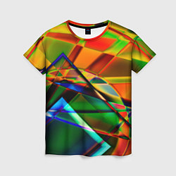 Женская футболка Разноцветное стекло