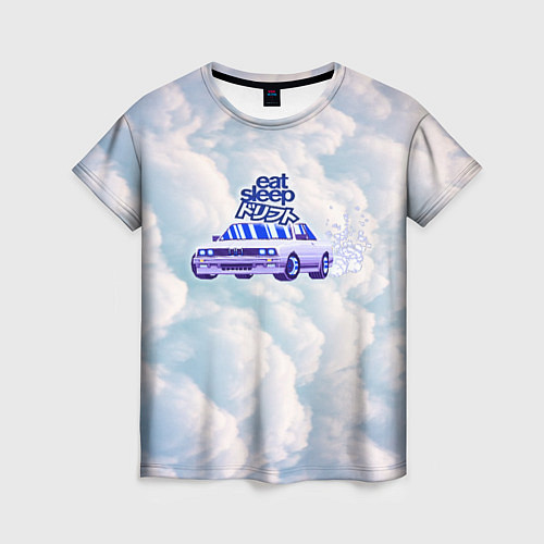 Женская футболка Облачный дрифт / 3D-принт – фото 1
