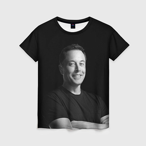 Женская футболка Илон Маск, портрет / 3D-принт – фото 1