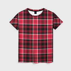 Женская футболка Тартан красный