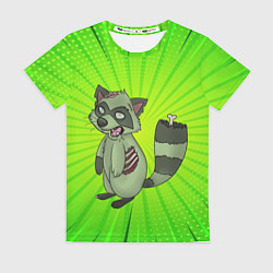 Футболка женская Енот зомби, цвет: 3D-принт