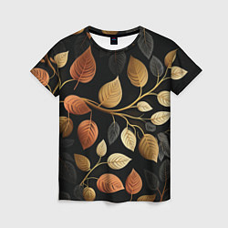 Женская футболка Осеннее настроение - листья