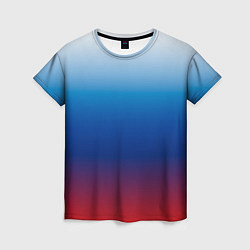 Женская футболка Триколор Росии - градиент