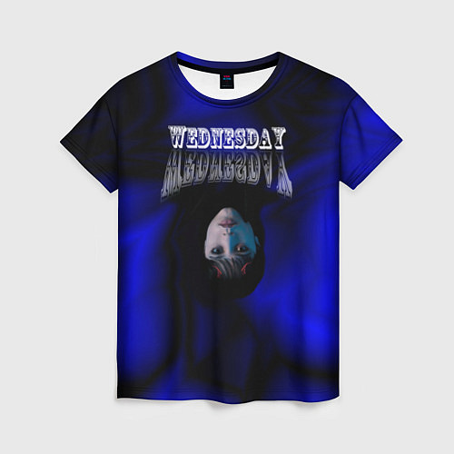 Женская футболка Wednesday-чертик / 3D-принт – фото 1